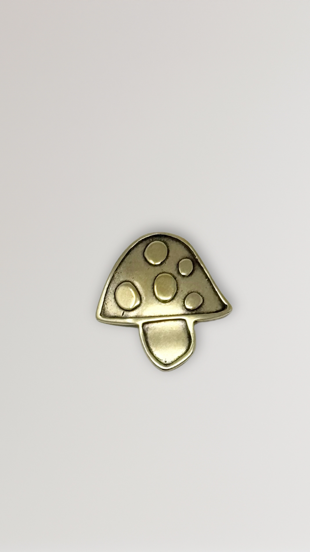 Mushroom Charm - Yellow Bronze