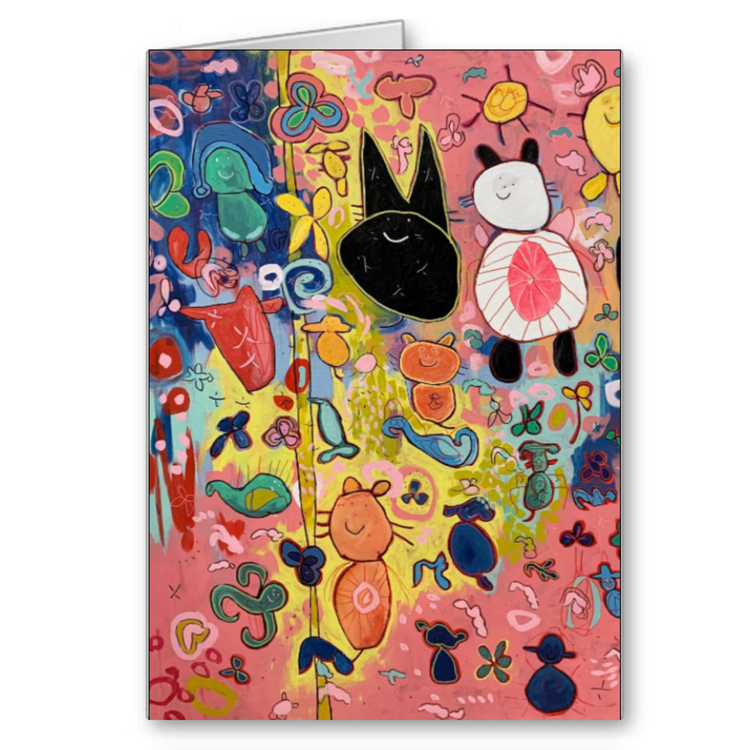 "Amy's Funky World" Greeting Card