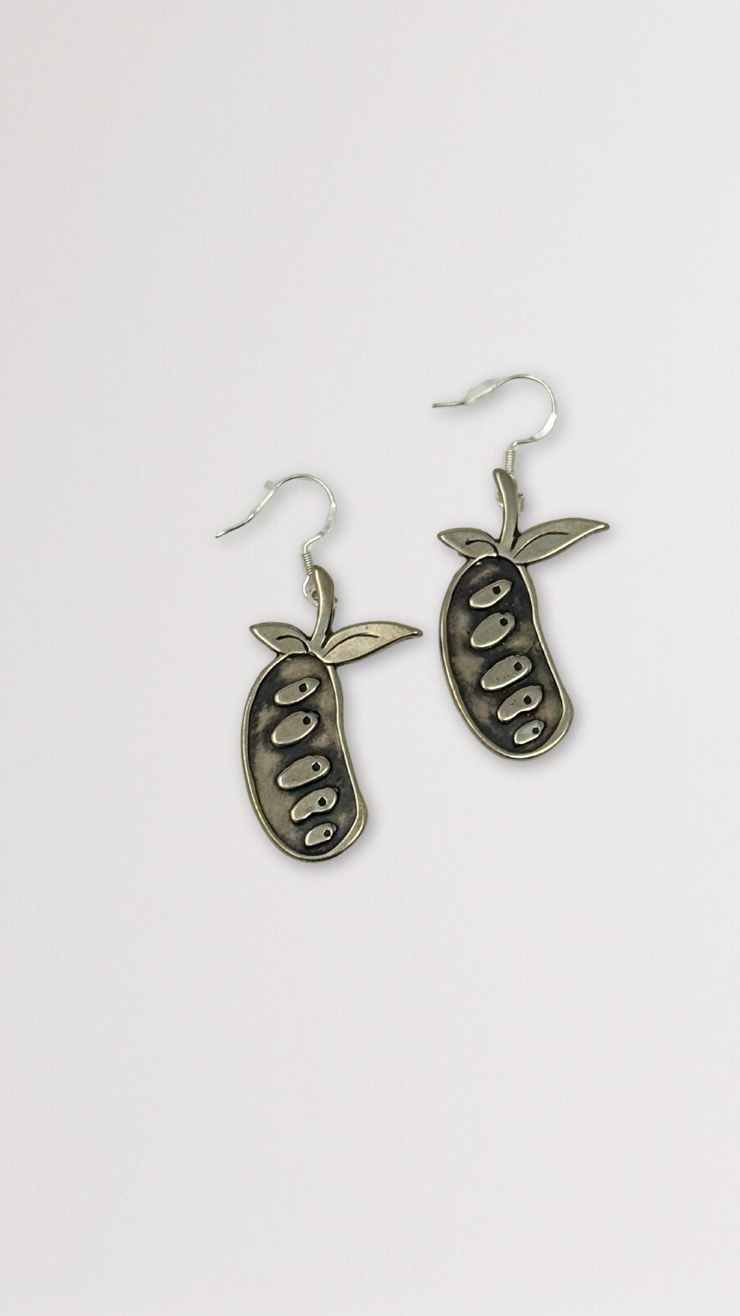 Pawpaw Charm Earrings - White Bronze