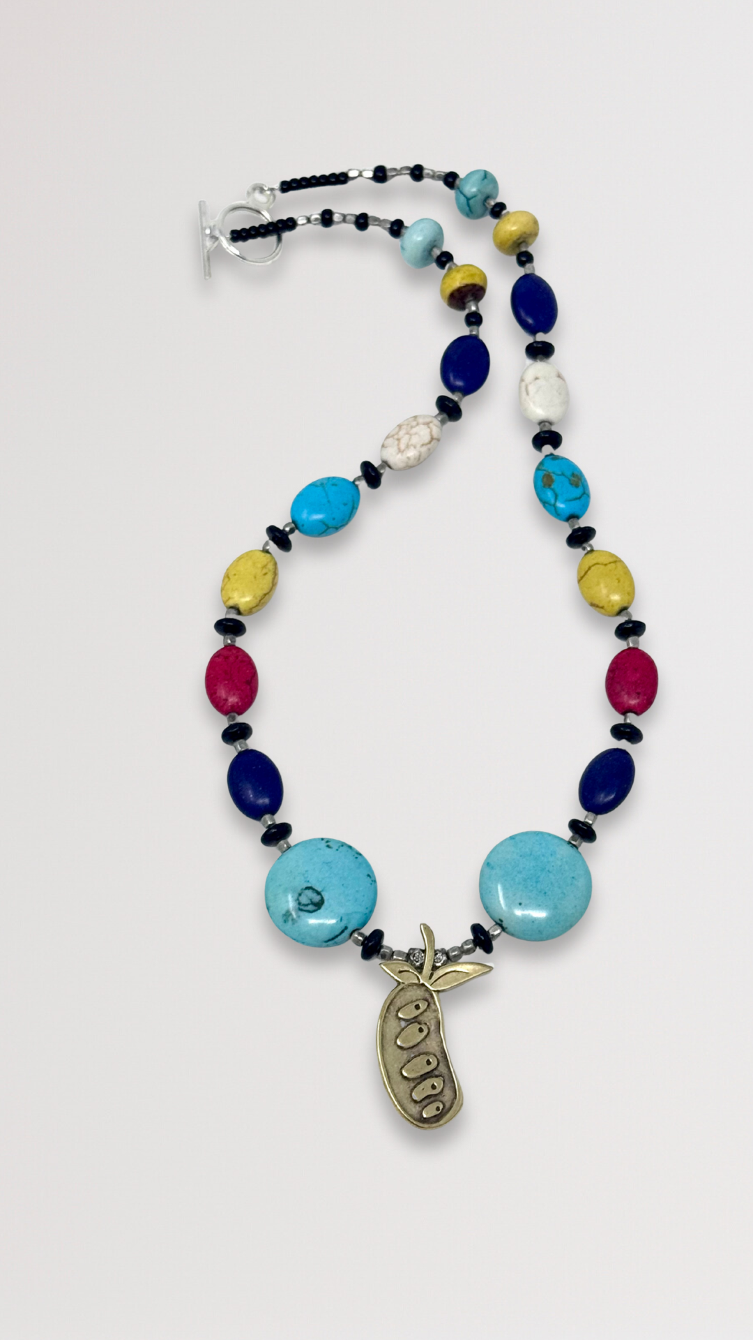 Beaded Bronze Pawpaw Necklace