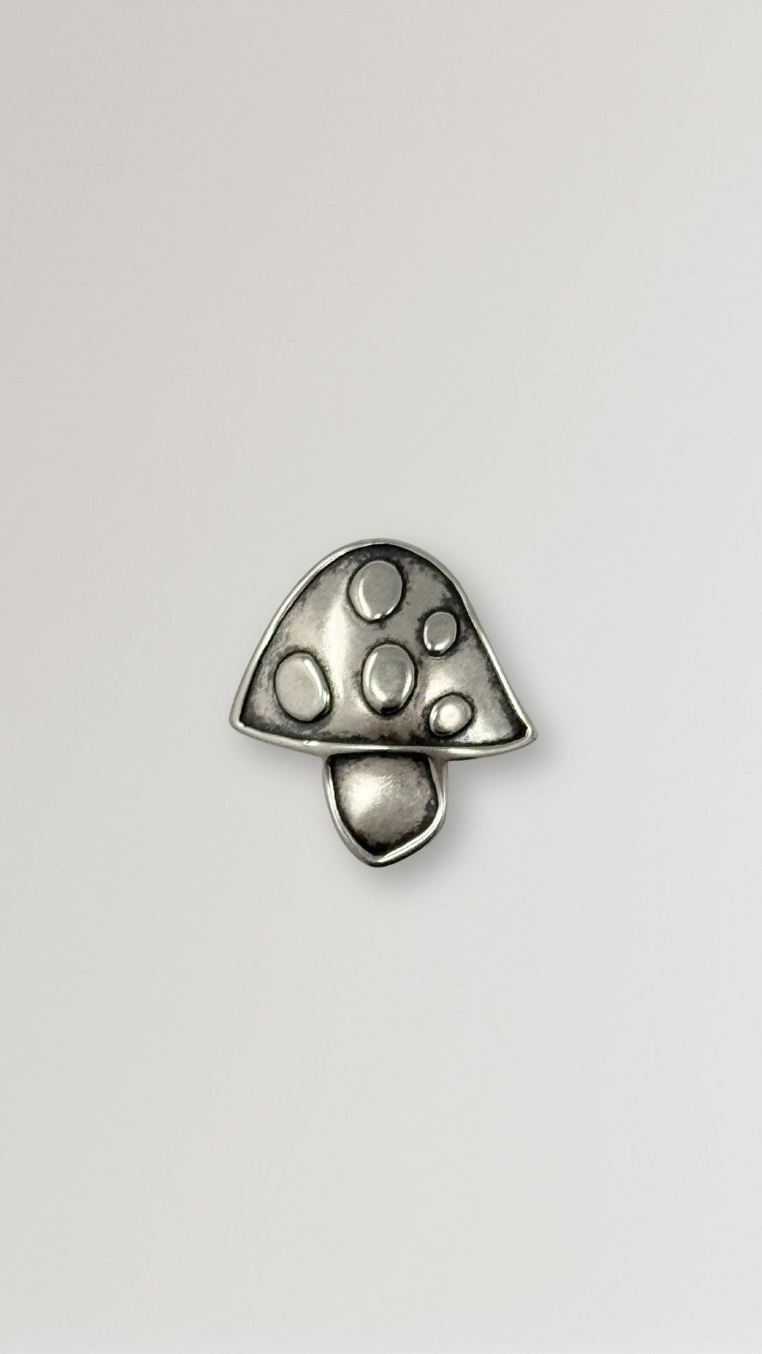 Mushroom Charm - White Bronze