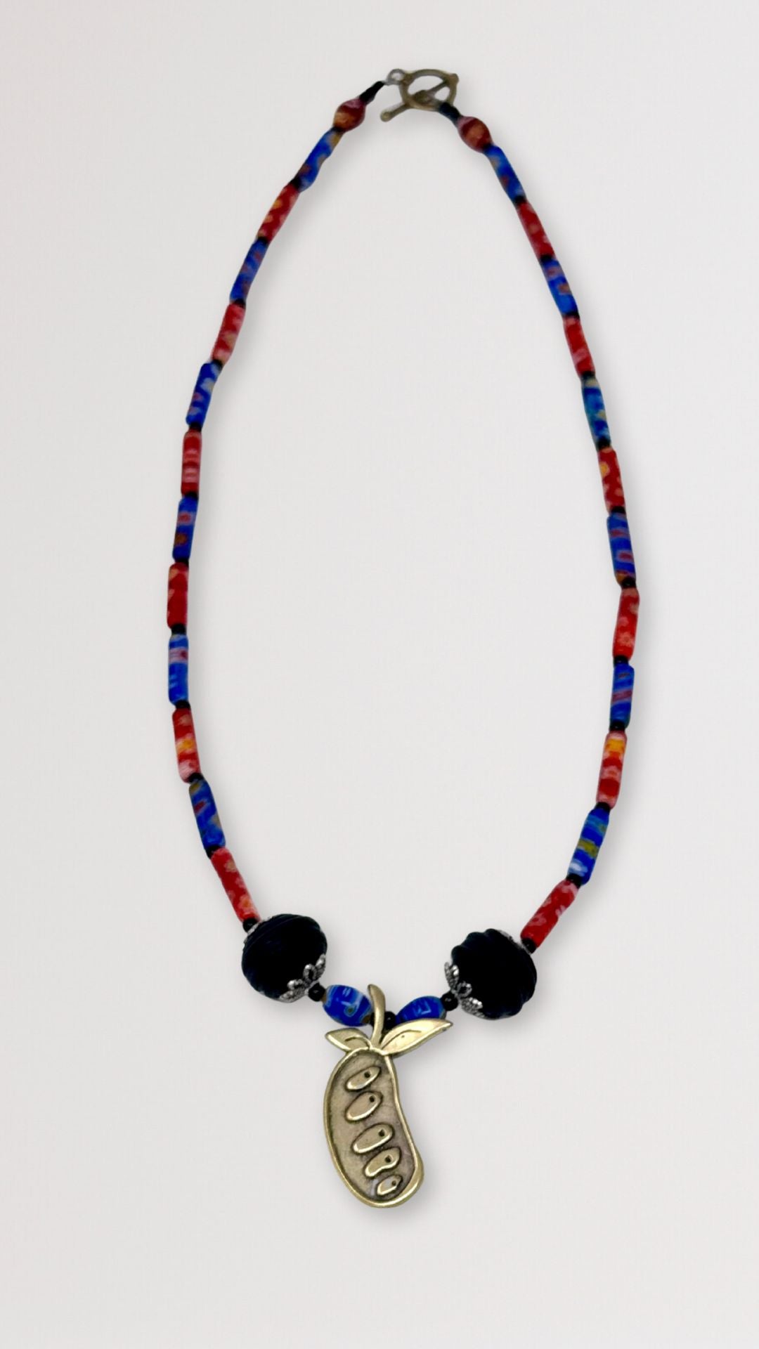 Beaded Bronze Pawpaw Necklace