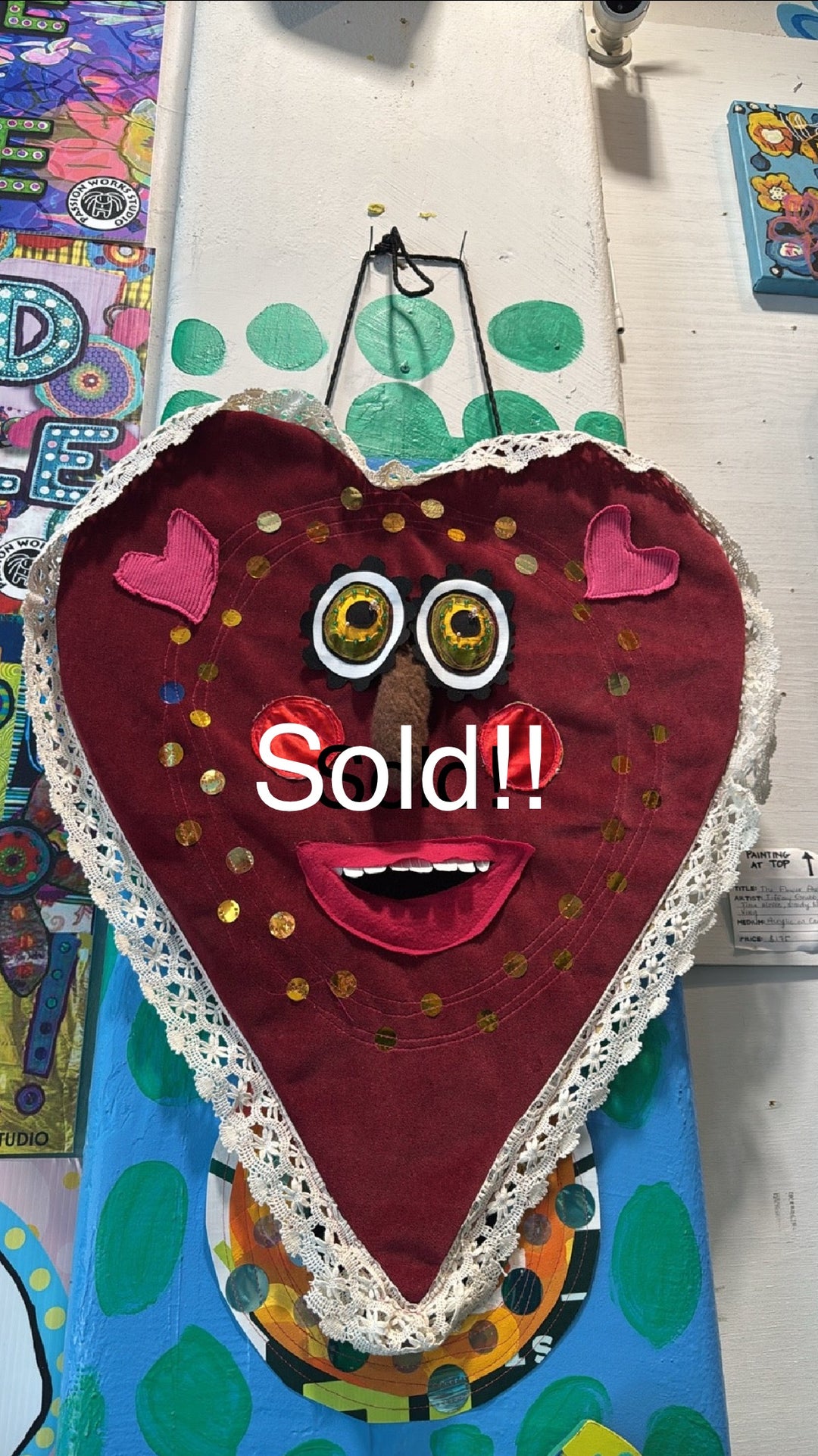 Large Smiling Heart Wallhanging