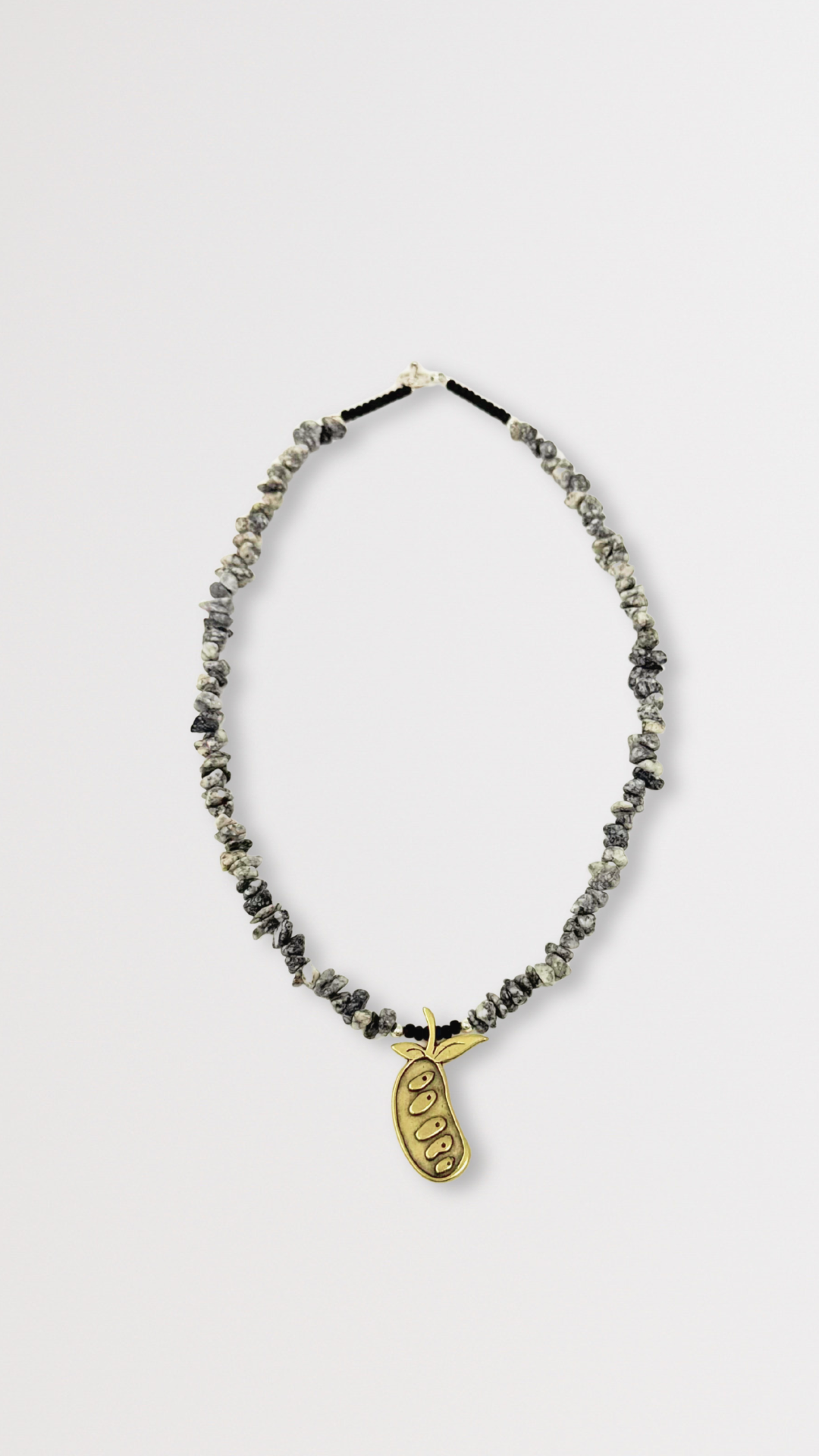 Beaded Bronze Pawpaw Choker Necklace