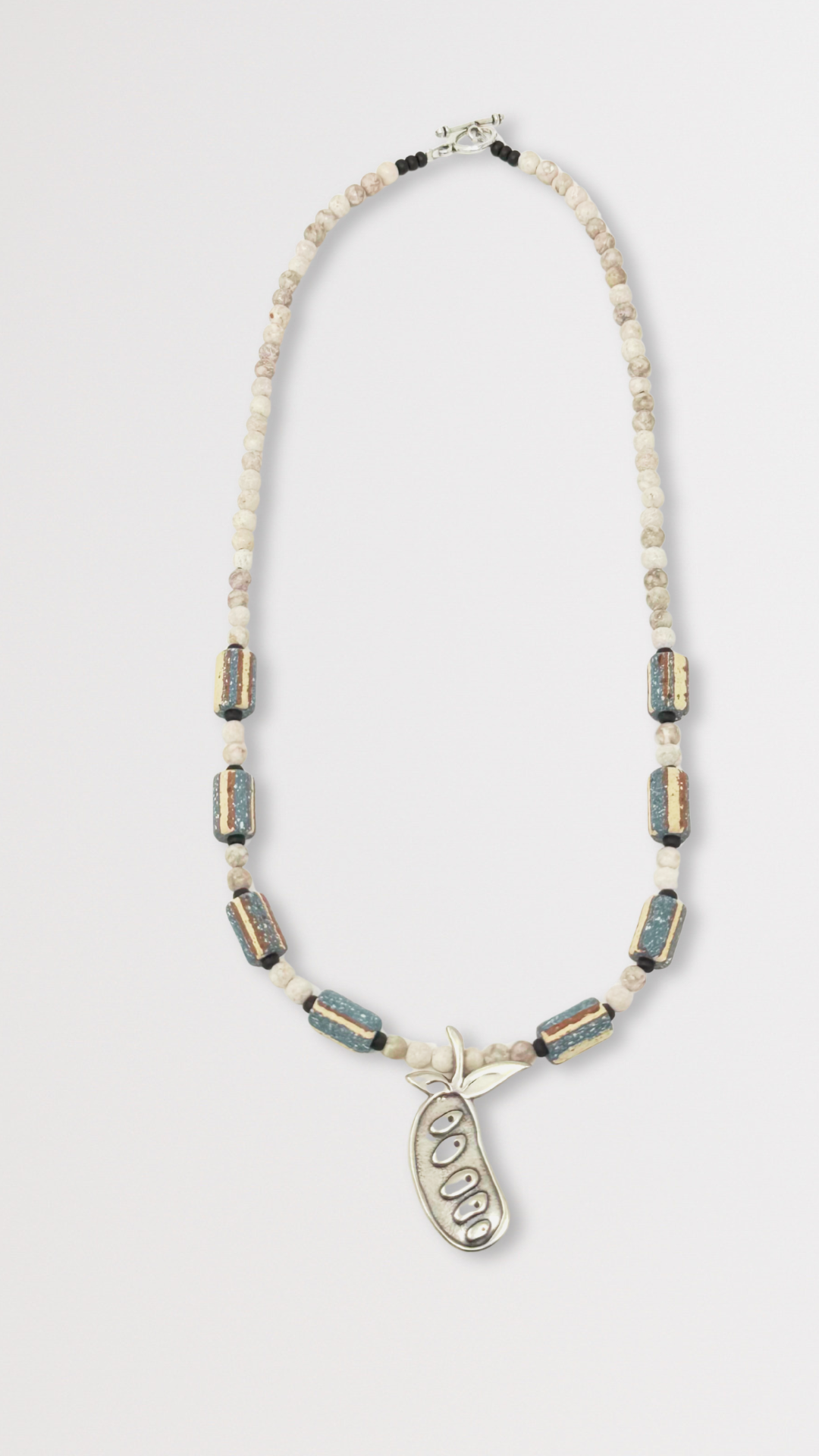 Beaded Bronze Pawpaw Choker Necklace