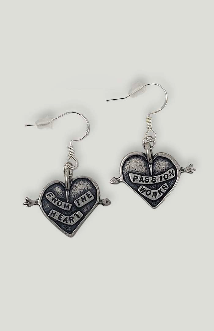 Silver Heart Earrings