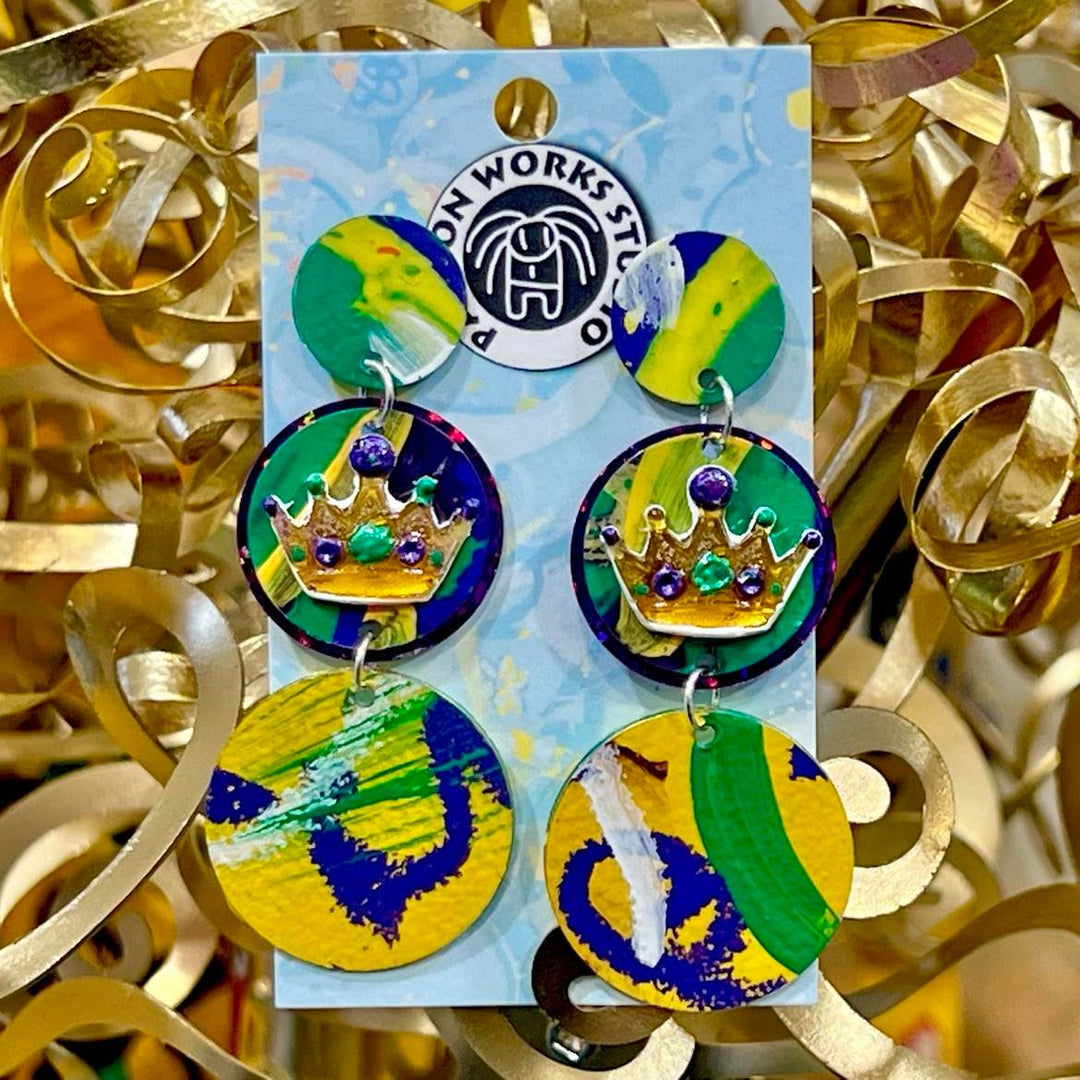 Mardi Gras Earrings